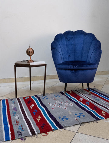 Multi-Color Moroccan Rug with Berber Symbols - Handmade Artisan Craftsmanship