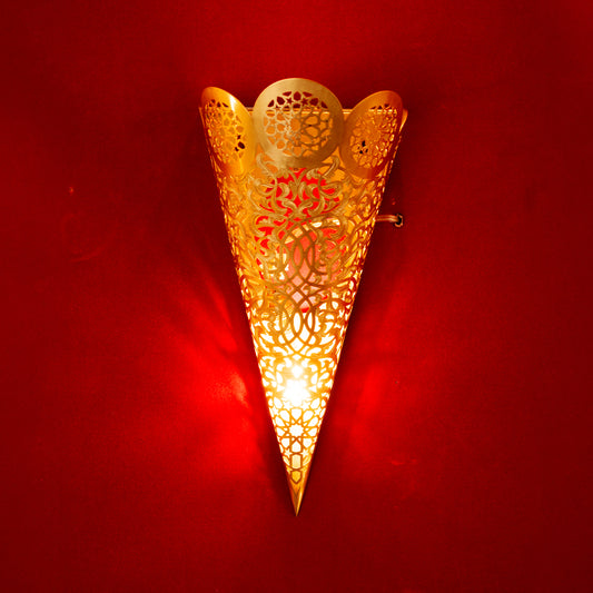 Desert Mirage: Curved Cone Moroccan Lantern - Jungle Promo