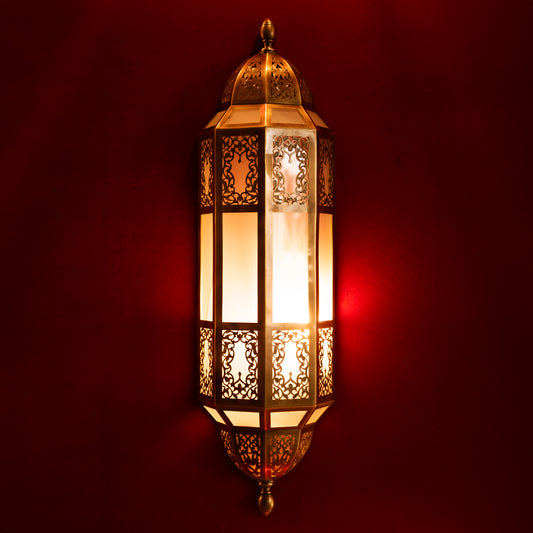 Moorish Radiance: Elegant Copper Moroccan Wall Lamp - Jungle Promo