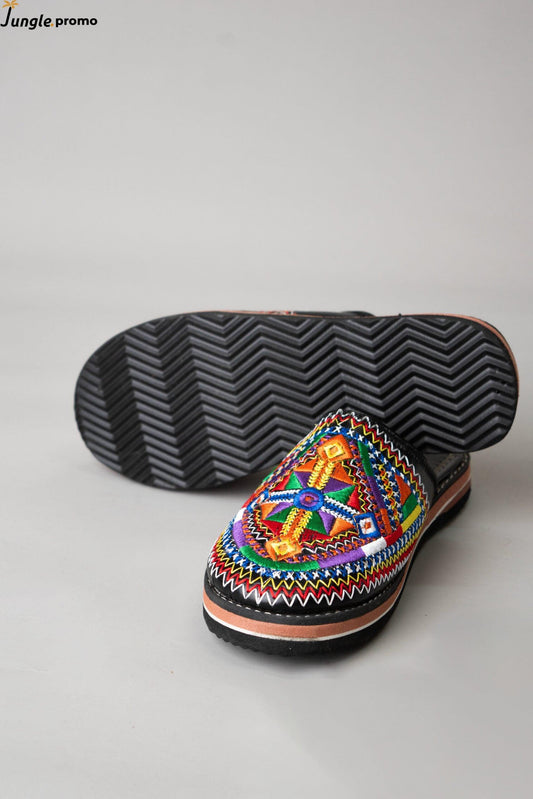 Black Traditional berber slippers - Jungle Promo