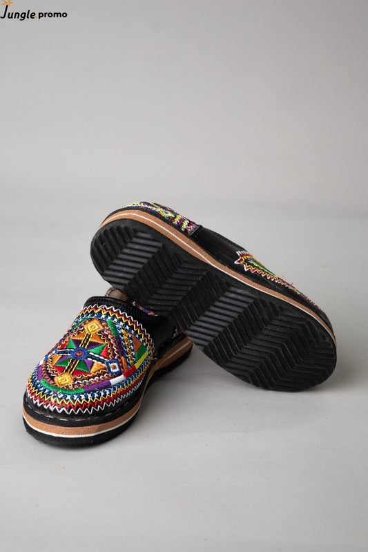 Black Modern Moroccan Berber slipper - Jungle Promo
