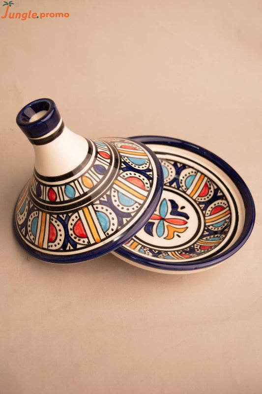Medium Moroccan Handmade Traditional colorful Tajine - Jungle Promo