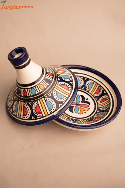 Small Moroccan Handmade Traditional colorful Tajine - Jungle Promo